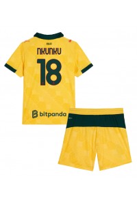 AC Milan Christopher Nkunku #18 Jalkapallovaatteet Lasten Kolmas peliasu 2025-26 Lyhythihainen (+ Lyhyet housut)